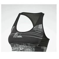 REEBOK Women's TS Hero Racer Sports Bra Black Ladies Size UK Small 8-10 NEW - S Regular