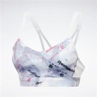REEBOK Women's SR Hero Strappy Sports Bra AOP White Ladies Size UK XS 4-6 NEW - XS Petites