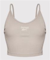 REEBOK Classics Womens Strappy Rib Crop Tank Top Brown Ladies Size UK XS 4-6 NEW - XS Petites