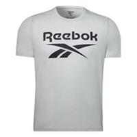 REEBOK Men's Big Logo Speedwick Workout Training Grey T-Shirt Size UK Small NEW - S Regular