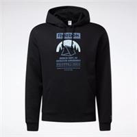 REEBOK Men's Hooded Sweatshirt Camping Graphic Hoodie Black Size UK XL NEW - XL Regular