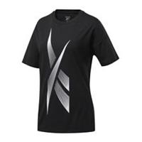 REEBOK Women's Vector Graphic T-Shirt Black Ladies Size UK Small 8-10 NEW - S Regular