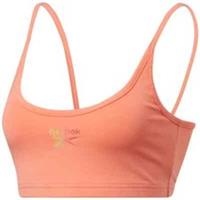 REEBOK Foundation Vector Women's Small Logo Bra Orange Ladies Size UK S 8-10 NEW - S Regular