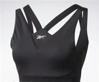 REEBOK Women's SH Fashion Sports Bra Ladies Black Size UK Small 8-10 NEW - S Regular