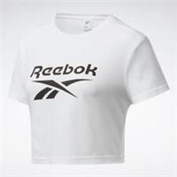 REEBOK Classics Women's Big Logo T-Shirt White Ladies Size UK Medium 12-14 NEW - M Regular