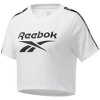 REEBOK Women's Crop Training Essentials T-Shirt White Ladies Size UK XS 4-6 NEW - XS Petites