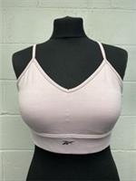 Reebok Workout Ready Light Support Training Padded Sports Bra Pink Size L New PK