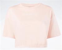 REEBOK Identity Womens Pink Boxy Cropped T-Shirt Ladies Size XS NEW - XS Regular
