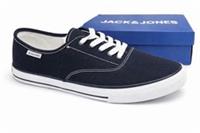 Jack & Jones Mens Canvas Trainers Navy White Lace Up Pumps Plimsolls UK 12