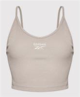 REEBOK Classics Womens Strappy Rib Crop Tank Top Brown Ladies Size UK XS 4-6 NEW - XS Petites