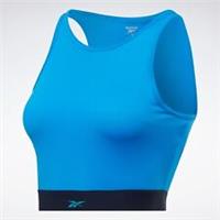REEBOK Womens Mesh Crop Top Ladies Size UK Small 8-10 Blue NEW
