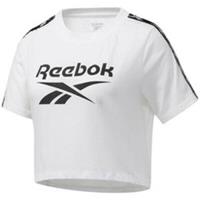 REEBOK Women's Crop Training Essentials T-Shirt White Ladies Size UK XS 4-6 NEW - XS Petites