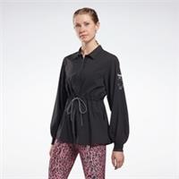 REEBOK Women's Collared Coverup Shirt Black Ladies Size UK 2XS 0-2 NEW - 2XS Petites