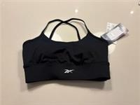 Reebok Womens Crop Bralette Bikini Top - Black - Small Padded - S Regular