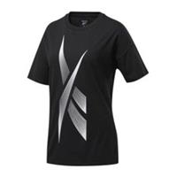 REEBOK Women's Vector Graphic T-Shirt Black Ladies Size UK Small 8-10 NEW - S Regular