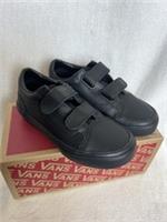 CHILDS OLD SKOOL VANS. CLASSIC TUMBLE BLACK PUMP LEATHER SHOE. BNWB. SIZE 11.5