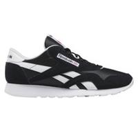 Reebok Classic Nylon Men's Retro Running Shoes Black White Trainers Sneakers