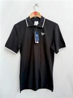 Reebok Training Essentials Polo Shirt Black Slim Fit Mens Small Sports Casual - S Regular