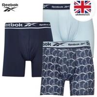 Reebok Men's Boxer Briefs XL 3 Pack Blue Navy Performance Trunks New Free UKPost - XL Regular