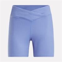 Reebok Extra Large Women's Studio Rib High Rise Bike Shorts In Step Purple- New - XL Regular
