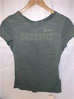 Reebok CrossFit T Shirt RC activechill Tee Open Back Size 2XS Green