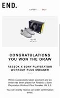 Reebok x Sony Playstation Workout Plus Sneaker UK9.5 US10.5 - CONFIRMED ORDER