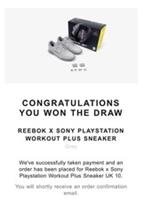 Reebok x Sony Playstation Workout Plus Sneaker UK10 US11 - CONFIRMED ORDER
