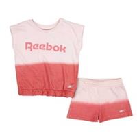 Reebok Girls Ombre Sleeveless T-Shirt & Shorts Set18-24 Months Sun Kissed Coral