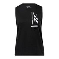 Reebok Womens/Ladies Logo Crew Neck Regular Tank Top4 UK - 6 UK Black GT26324 - 4 UK - 6 UK Regular
