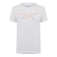 Reebok Womens/Ladies Logo Regular T-Shirt6 UK White GT30688 - 6 UK Regular