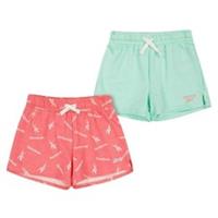 Reebok Childrens/Kids Relaxed Fit Jersey Shorts (Pack of 2) GT40861