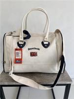 Reebok Duffle Bag Grey Black Gym Vintage Holdall Travel Sports Weekend Defects