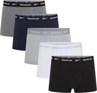 Reebok 5 Pack Boyes Boxers for Men, Size L - L Regular