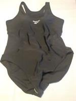 Women's Size L Reebok Mesh Cut Out One Piece Swimsuit Black - L Regular
