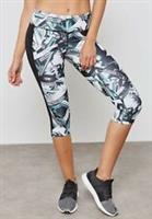 Reebok Capri Leggings Teal Black Size M 10/12 Speedwick Workout RRP £35