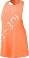 Reebok Wor Graphic Mesh Tank Top Size XS M Orange High Vis Vest