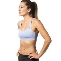 Reebok Workout Ready Tri Back Bra Top Size S M Lilac Sports Bra