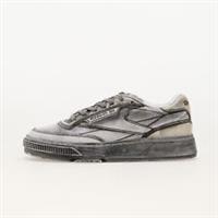 REEBOK CLUB C LTD GRAVEL OVERDYED MENS LEATHER TRAINERS - ALL SIZES - GREY WASH.
