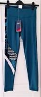 Reebok Ladies Teal Graphic Print Sports Leggings Size S Brand new - S Regular