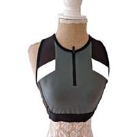 Reebok Ladies Black Green Speedwick Gym Cropped Top Size 12/14 M BNWT RRP £34 - M Regular