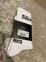 Vetements x Reebok Mens Logo White Socks - New