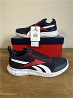 Reebok Rush Slip On Vector Navy / Grey 3 / Vector Red Boys Running Shoes UK 3