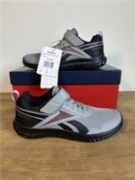 Reebok Rush Runner 5 Alt Grey 3 / Black / Maroon Boys Running Shoes