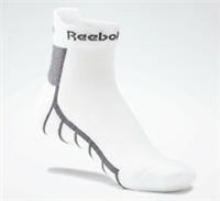 REEBOK ONE SERIES RUNNING ANKLE SOCKS - WHITE GF3192 UNISEX UK8.5-10 - UK 8.5-10 / EUR 43-45 Regular