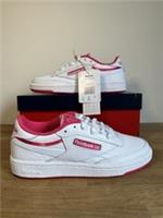 Reebok Club C Revenge Unisex Tennis Shoes UK 3.5 White / Bold Pink