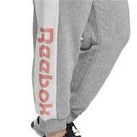 Reebok Activewear Pants TE Linear Logo Gym Track Women's Pant Heather Grey - L - L Regular