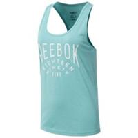 Reebok Simple Racer Tank Vest Size XS Aqua Blue Workout Top - XS Regular