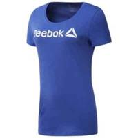 Reebok Linear Read Scoop Neck T-Shirt Size XS Royal Blue Crew RRP &pound;25