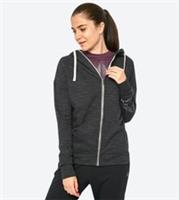 Reebok Kangaroo Pockets Hoodie Size XS TE Marble Full Zip Top Black - XS Regular