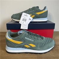 Reebok Unisex Classic Leather UK 4.5 Green / Gold / Blue